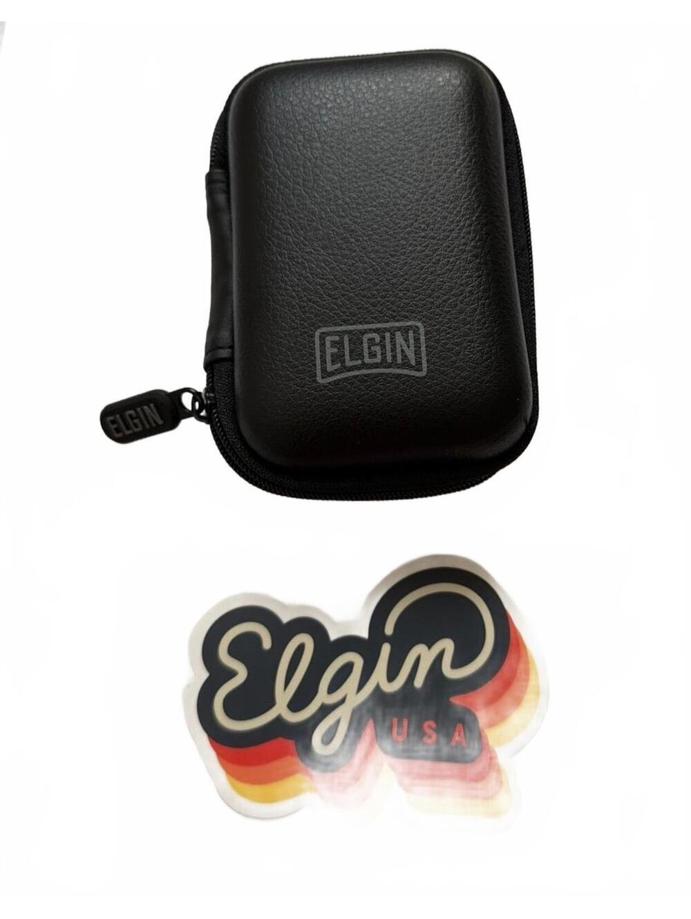 Elgin Black Compact Travel Case - Protective Zip Pouch